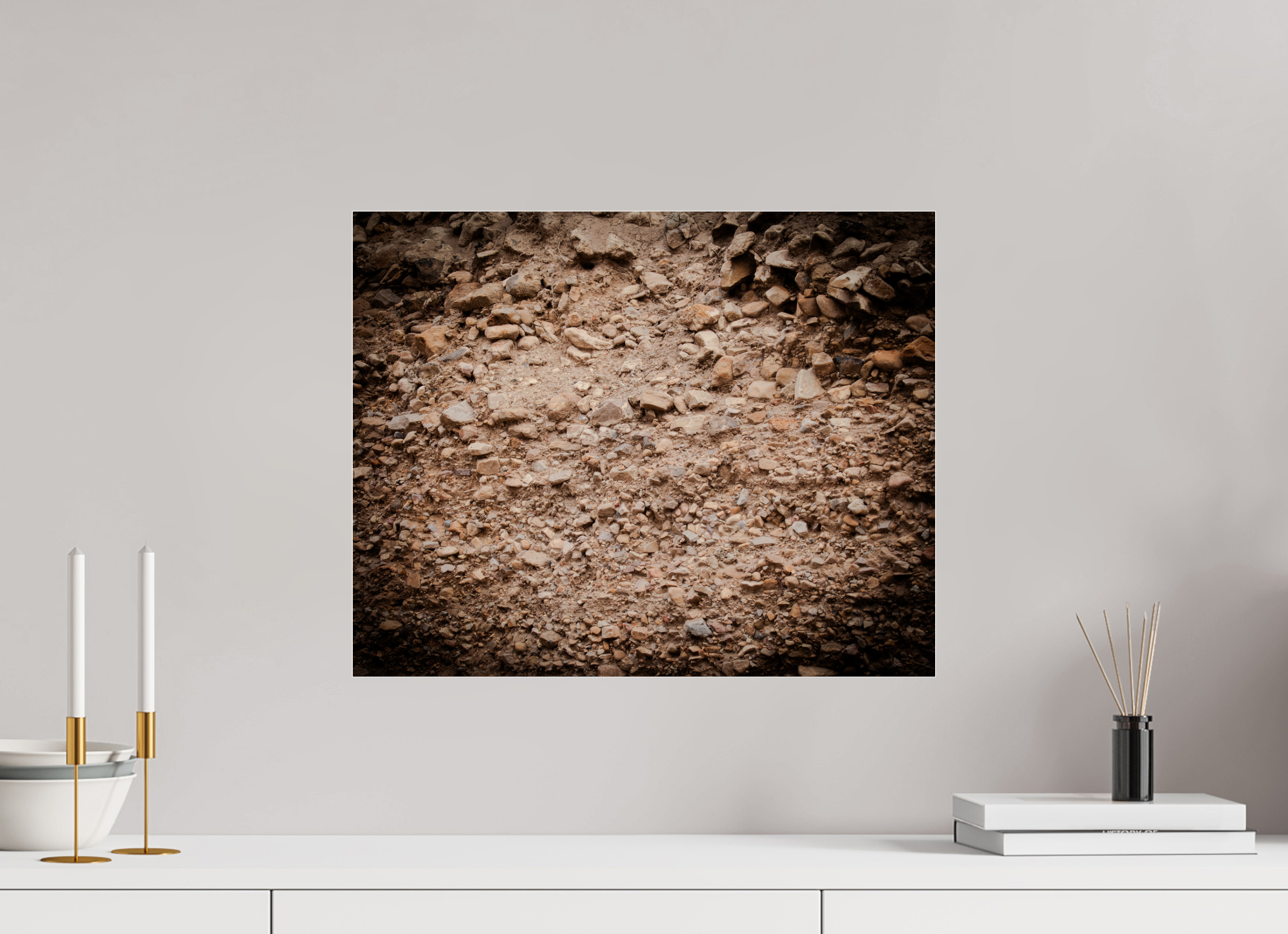20 x 16″, Photo Print Under Acrylic Glass Earthy Rock and Dirt Wall Texture Salt Lake City