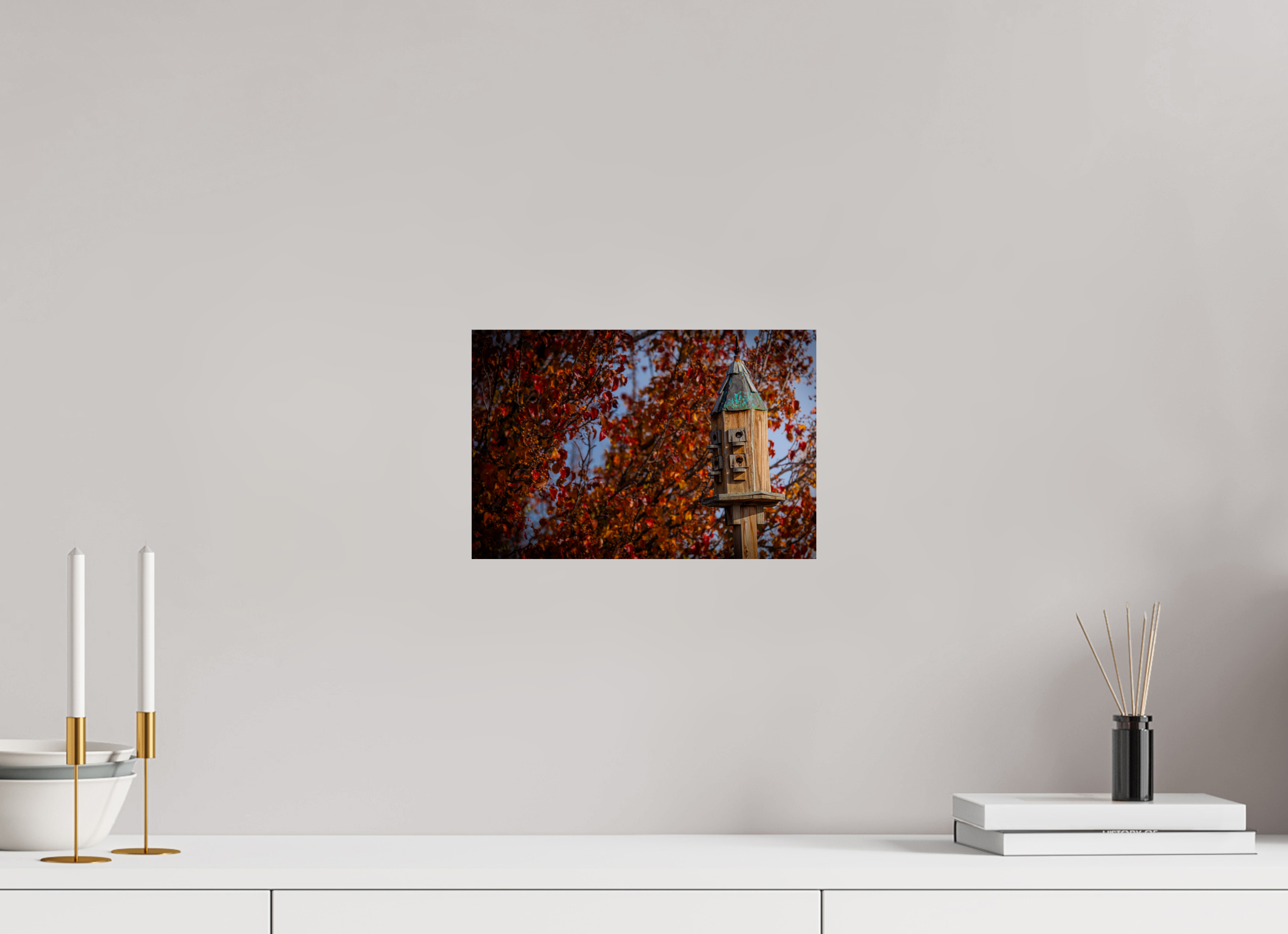 12 x 8″, Photo Print On Fuji Crystal DP II Rustic Wooden Birdhouse Autumn Salt Lake City Utah