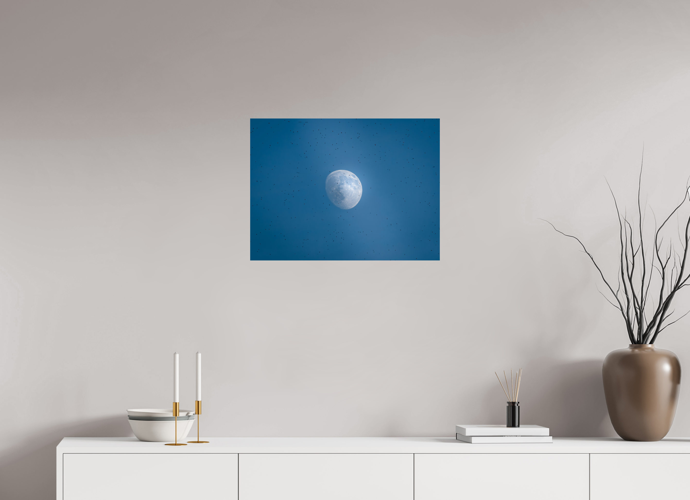 24 x 18″, Photo Print On Fuji Crystal DP II Massive Swarm Around the Moon Salt Lake City Utah