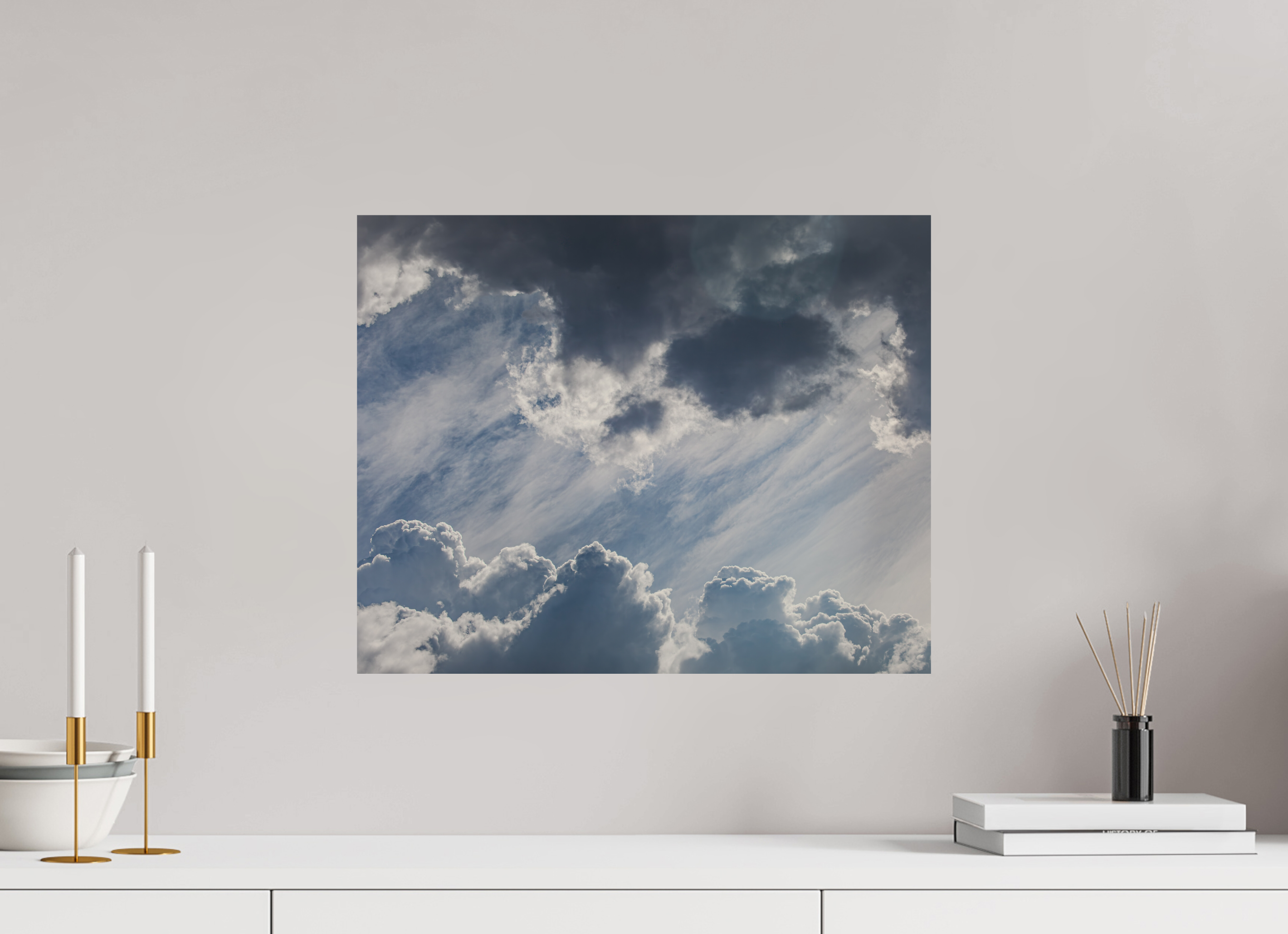 20 x 16″, Photo Print On Fuji Crystal DP II Clouds Above Salt Lake City