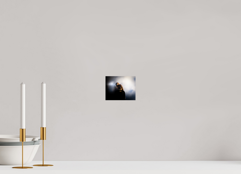 5 x 4″, Photo Print On Fuji Crystal DP II Majestic Dark Hawk Perched on an Urban Street Light at Golden Hour