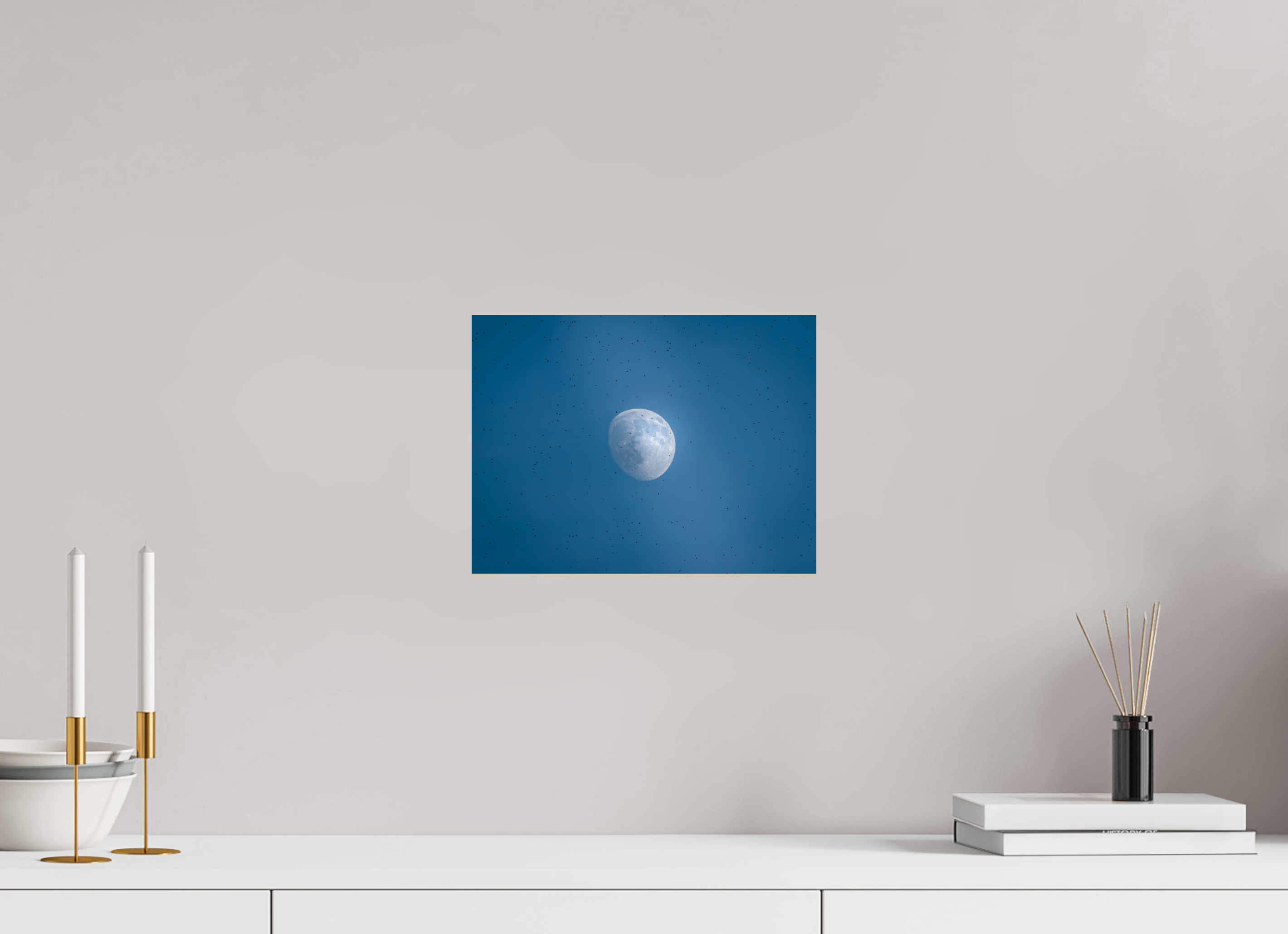 12 x 9″, Photo Print On Fuji Crystal DP II Massive Swarm Around the Moon Salt Lake City Utah