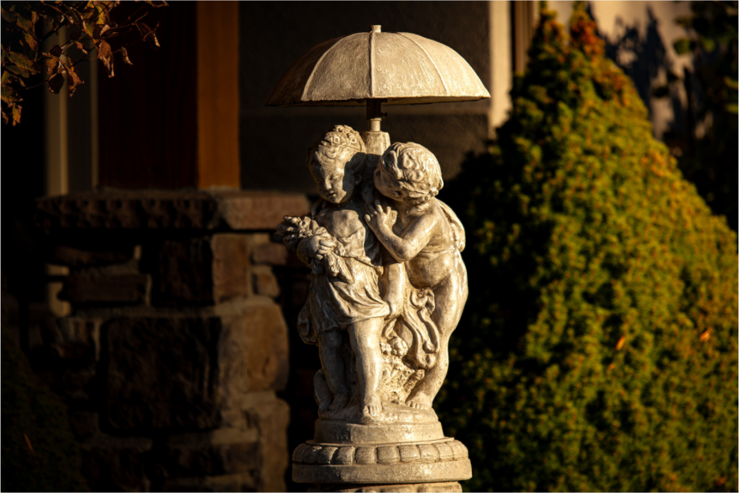 Main image Children Under Umbrella Garden Statue Salt Lake City