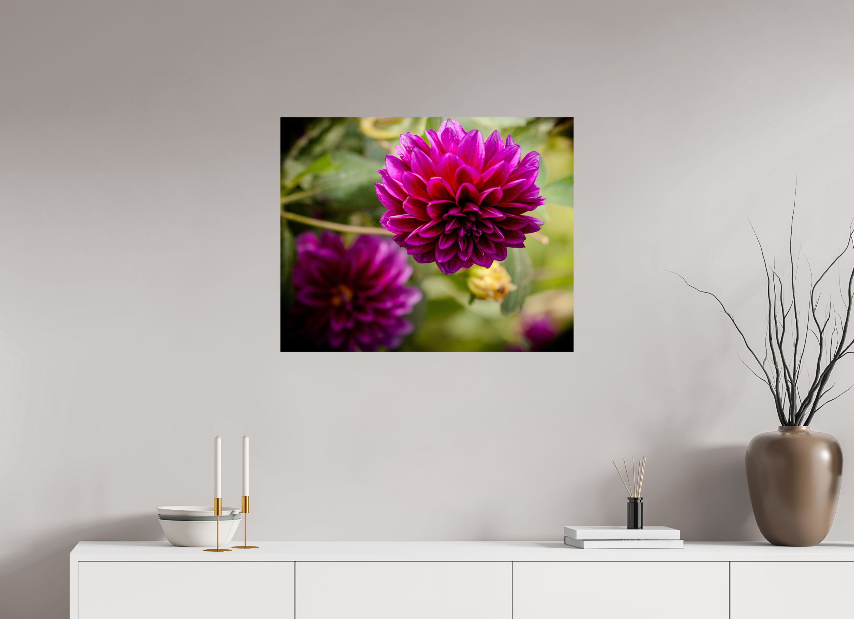 30 x 24″, Photo Print On Fuji Crystal DP II Vibrant Purple Dahlia Bloom Salt Lake City