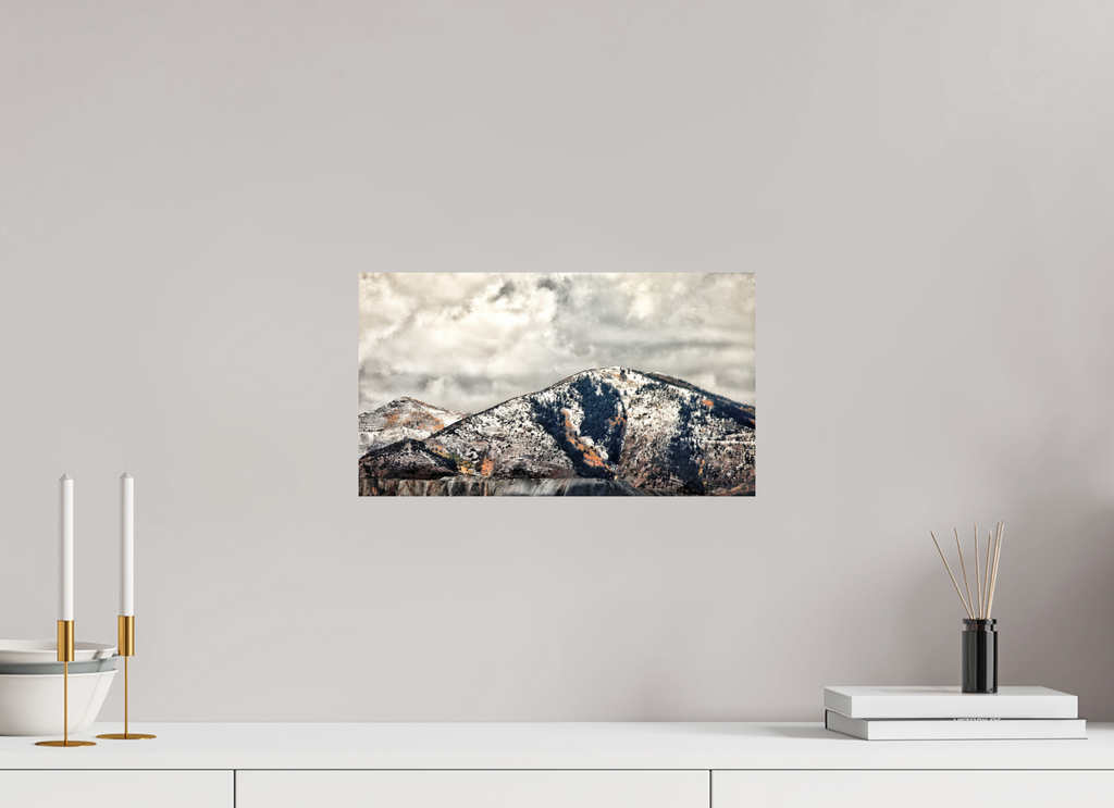 16 x 9″, Photo Print On Fuji Crystal DP II First Snow on Autumn Oquirrh Mountains Salt Lake City