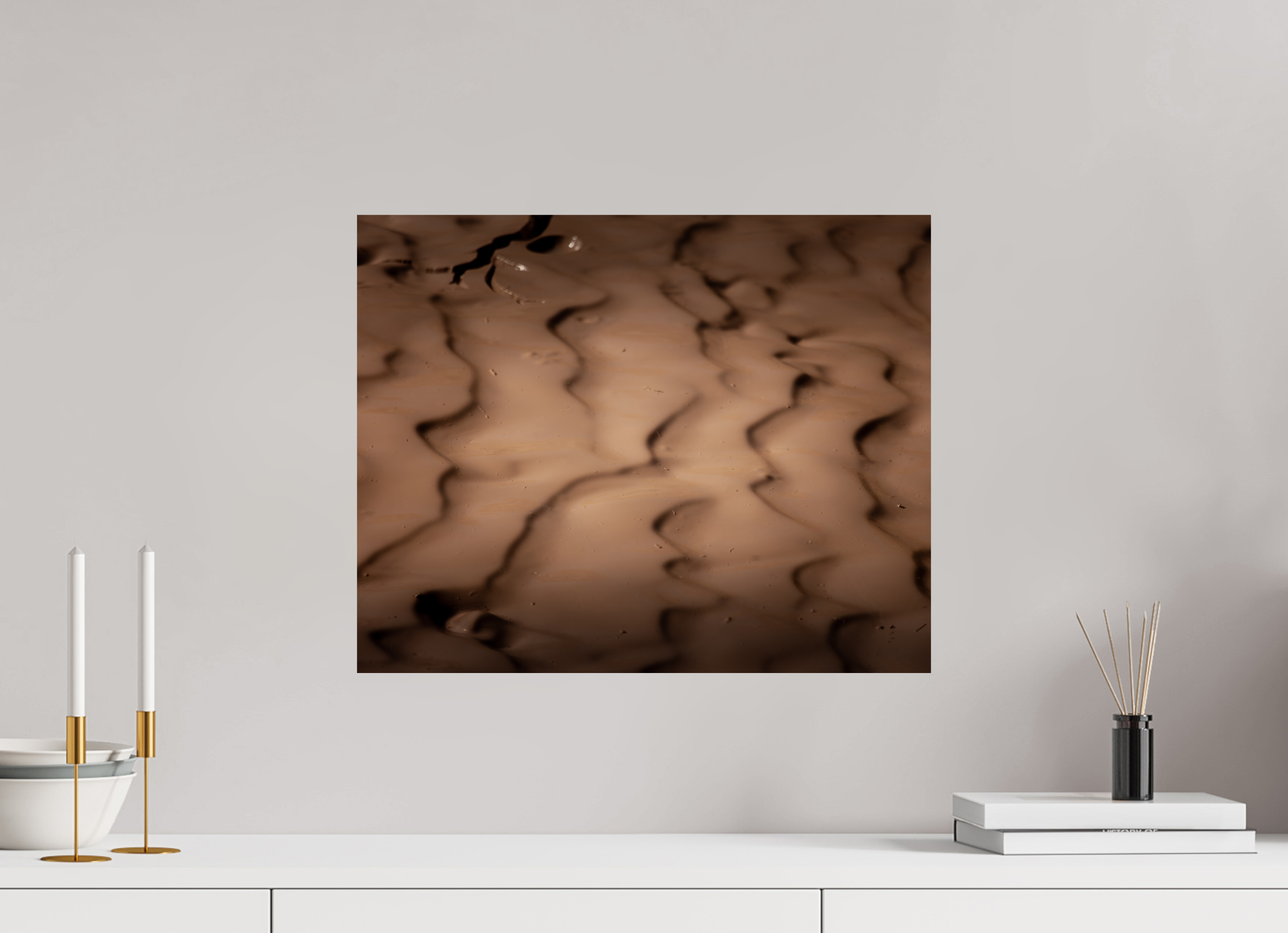 20 x 16″, Photo Print On Fuji Crystal DP II Abstract Mud Ripple Patterns Salt Lake City