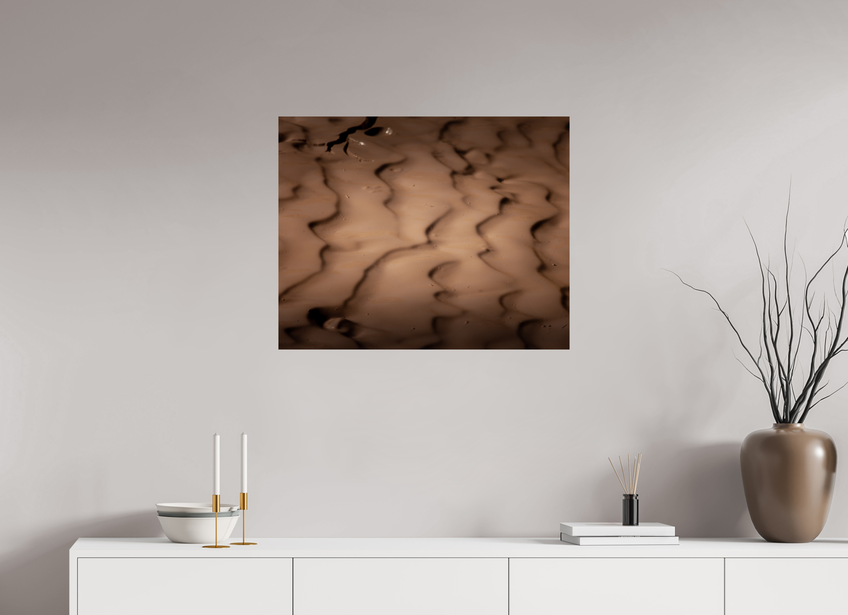 30 x 24″, Photo Print On Fuji Crystal DP II Abstract Mud Ripple Patterns Salt Lake City