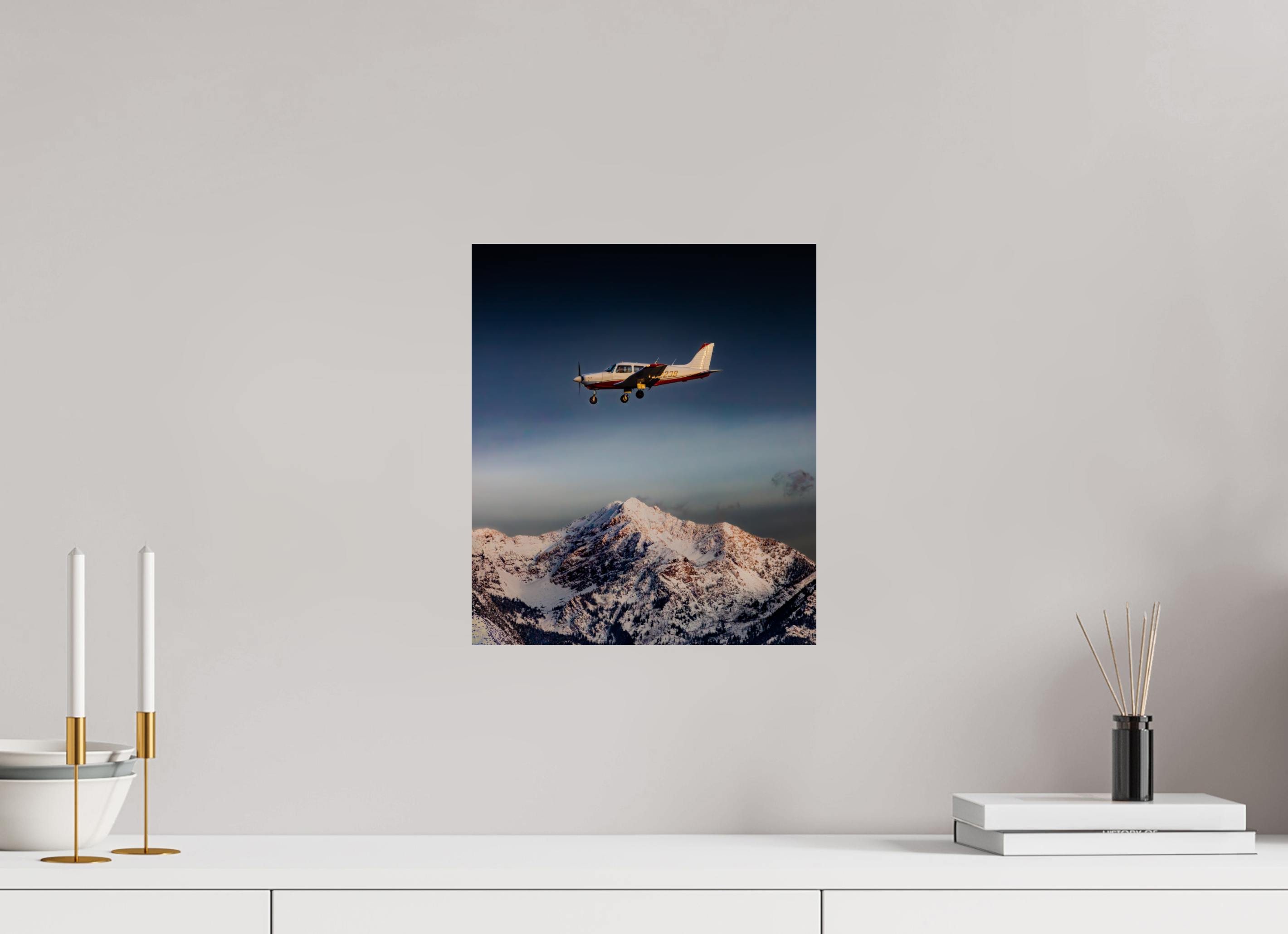 12 x 14″, Photo Print On Fuji Crystal DP II Private Plane Over Wasatch Front Thunder Mountain Salt Lake City