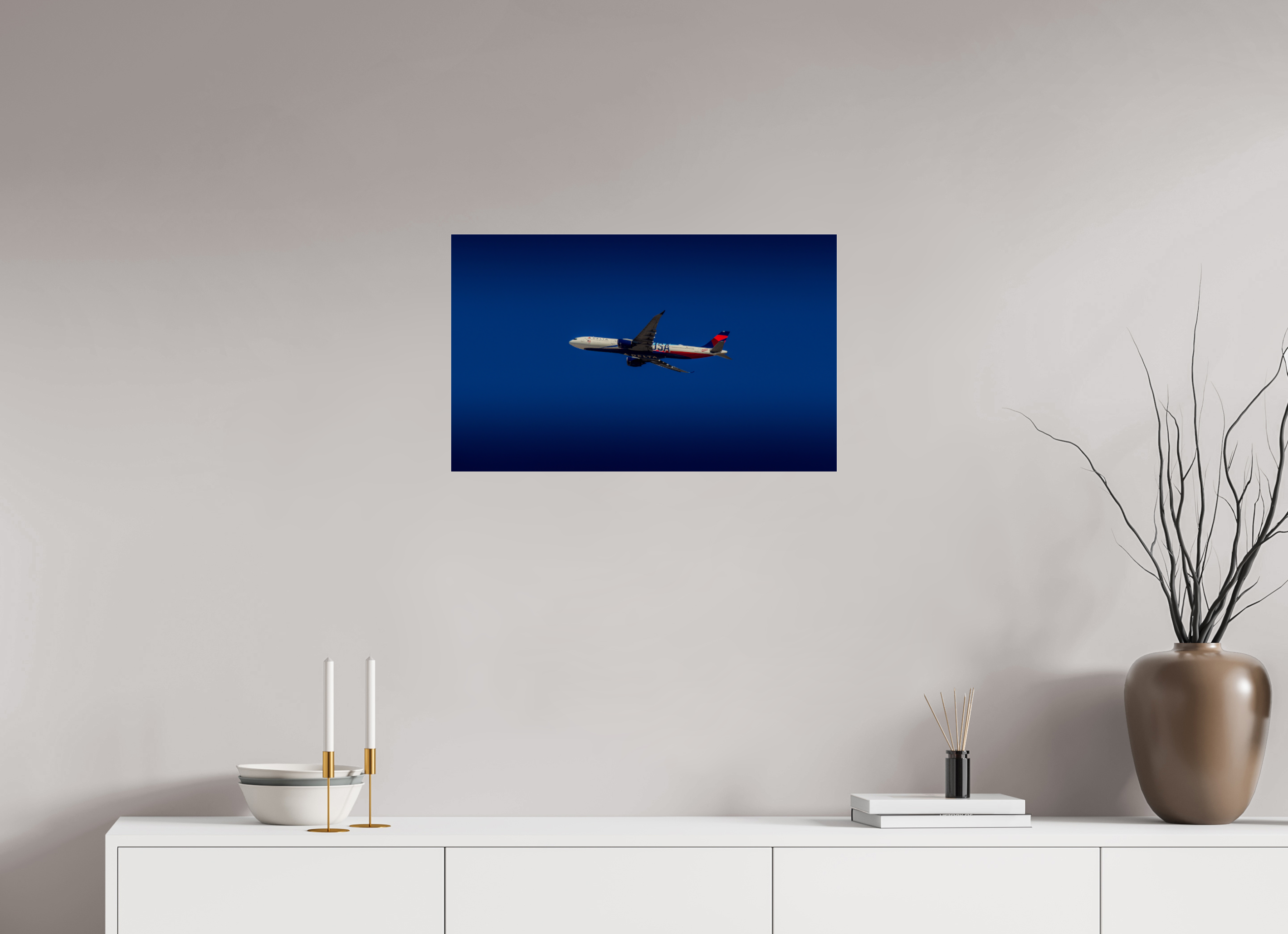 26 x 16″, Photo Print Under Acrylic Glass Delta Team USA Airbus A330neo Salt Lake City