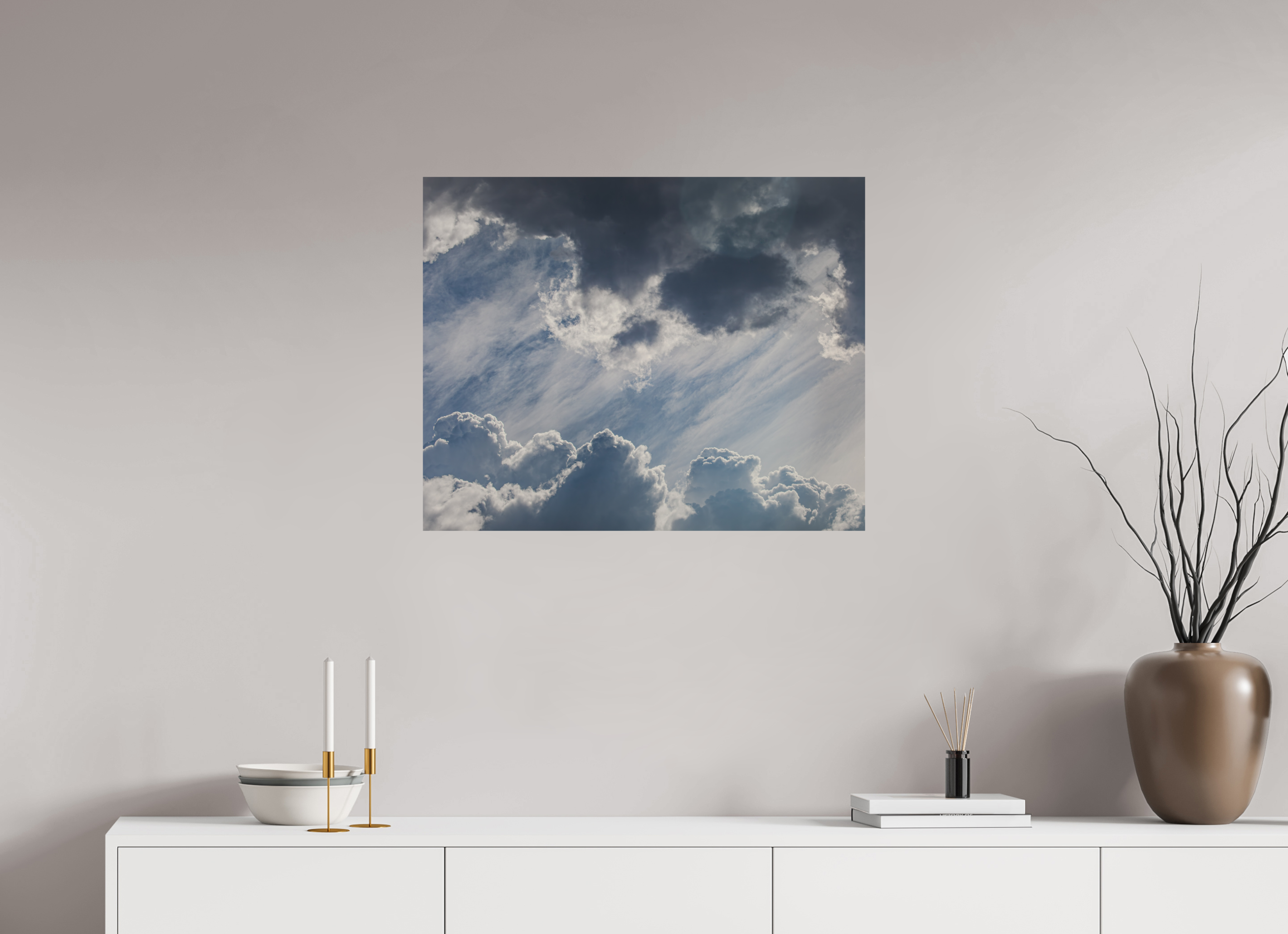 30 x 24″, Photo Print On Fuji Crystal DP II Clouds Above Salt Lake City
