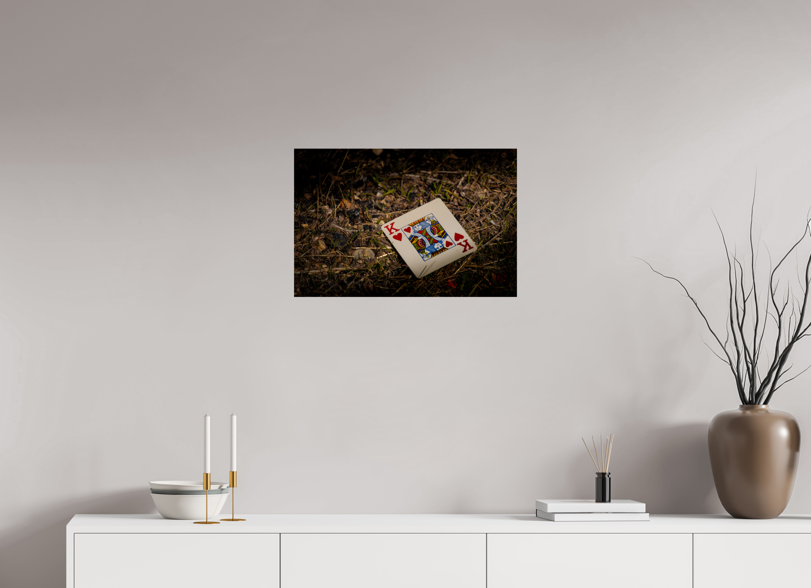 24 x 16″, Photo Print On Fuji Crystal DP II King of Hearts Playing Card on Ground Salt Lake City