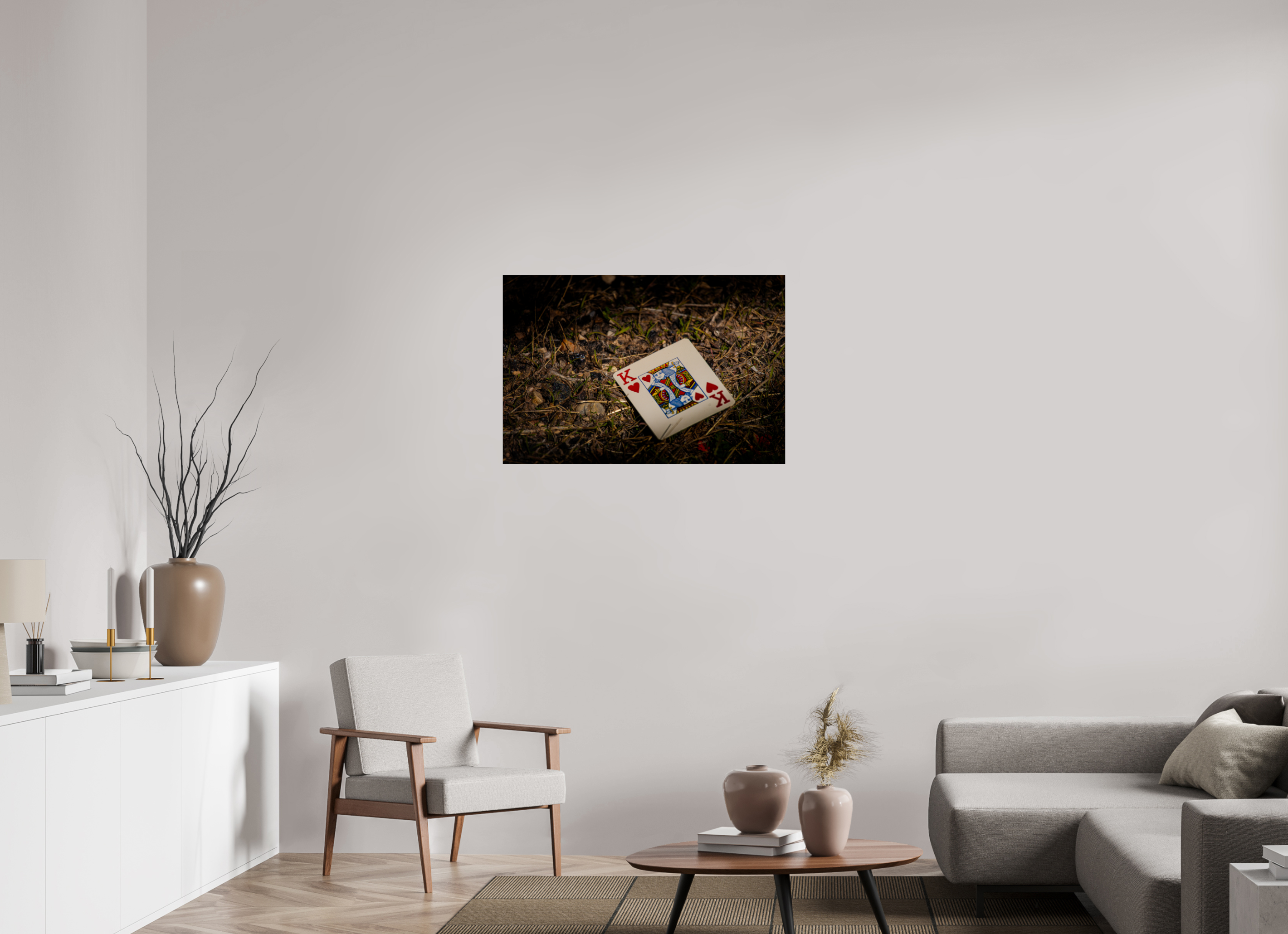 36 x 24″, Photo Print Under Acrylic Glass King of Hearts Playing Card on Ground Salt Lake City