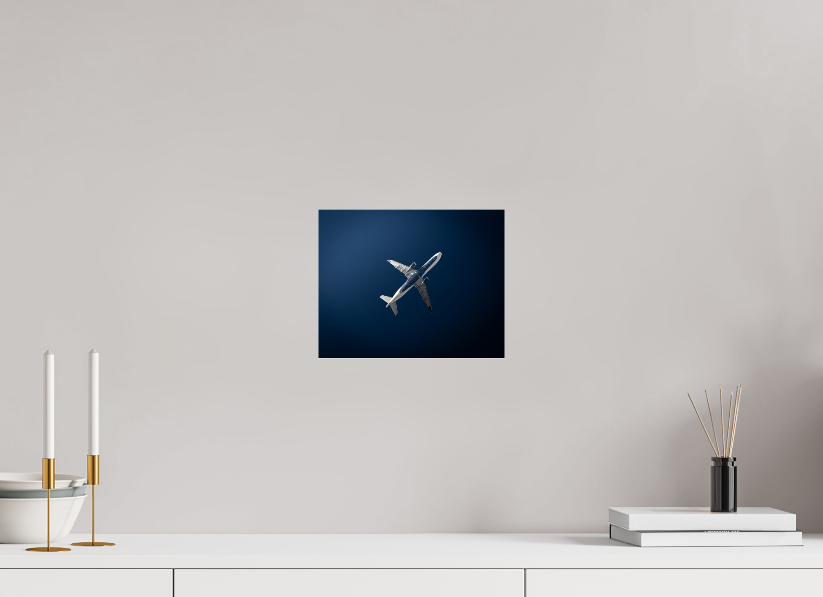 10 x 8″, Photo Print Under Acrylic Glass Delta Air Lines Widebody Jet Belly View SLC