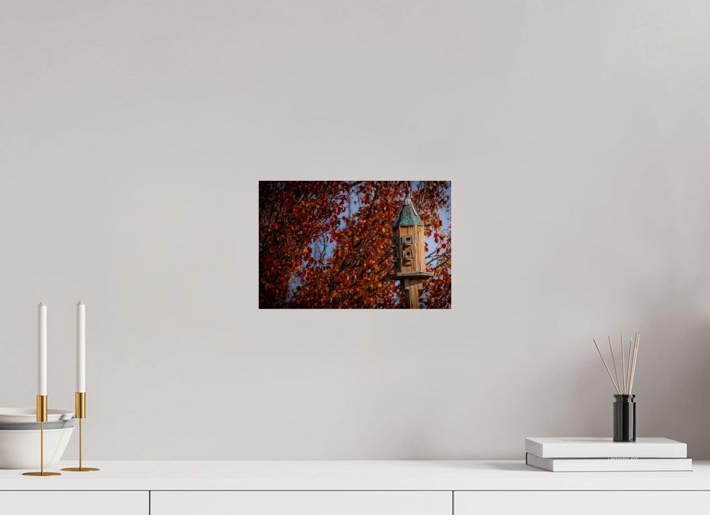 12 x 8″, Photo Print Under Acrylic Glass Rustic Wooden Birdhouse Autumn Salt Lake City Utah