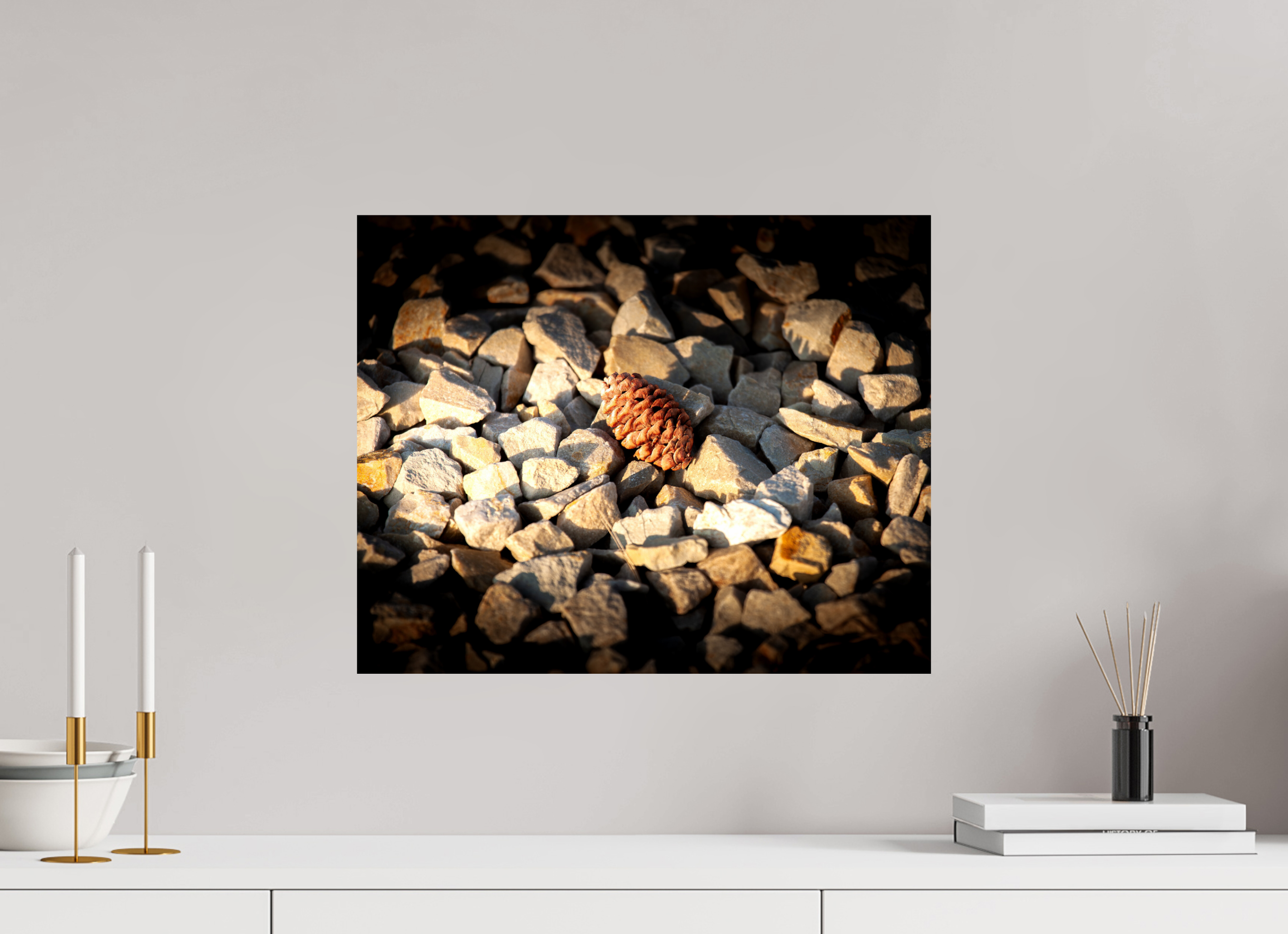 20 x 16″, Photo Print On Fuji Crystal DP II Pinecone on Jagged Rocks Salt Lake City Utah