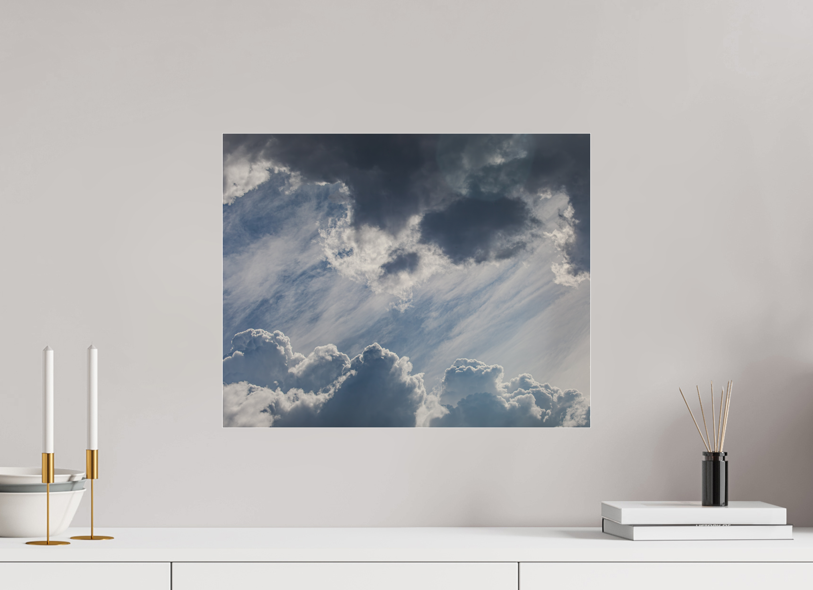 20 x 16″, Photo Print Under Acrylic Glass Clouds Above Salt Lake City