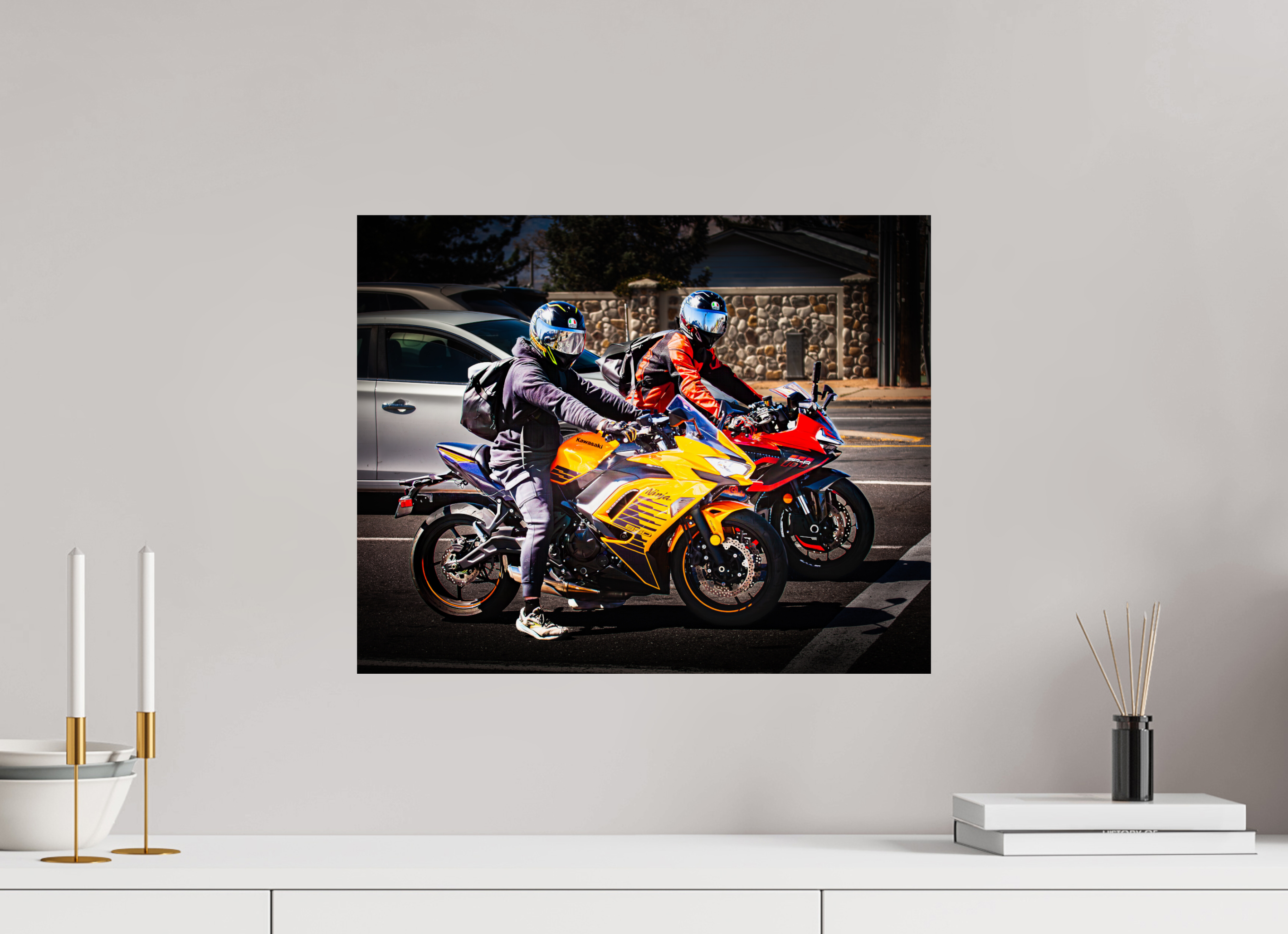 20 x 16″, Photo Print On Fuji Crystal DP II Kawasaki Ninja and Sportbike Riders Salt Lake City