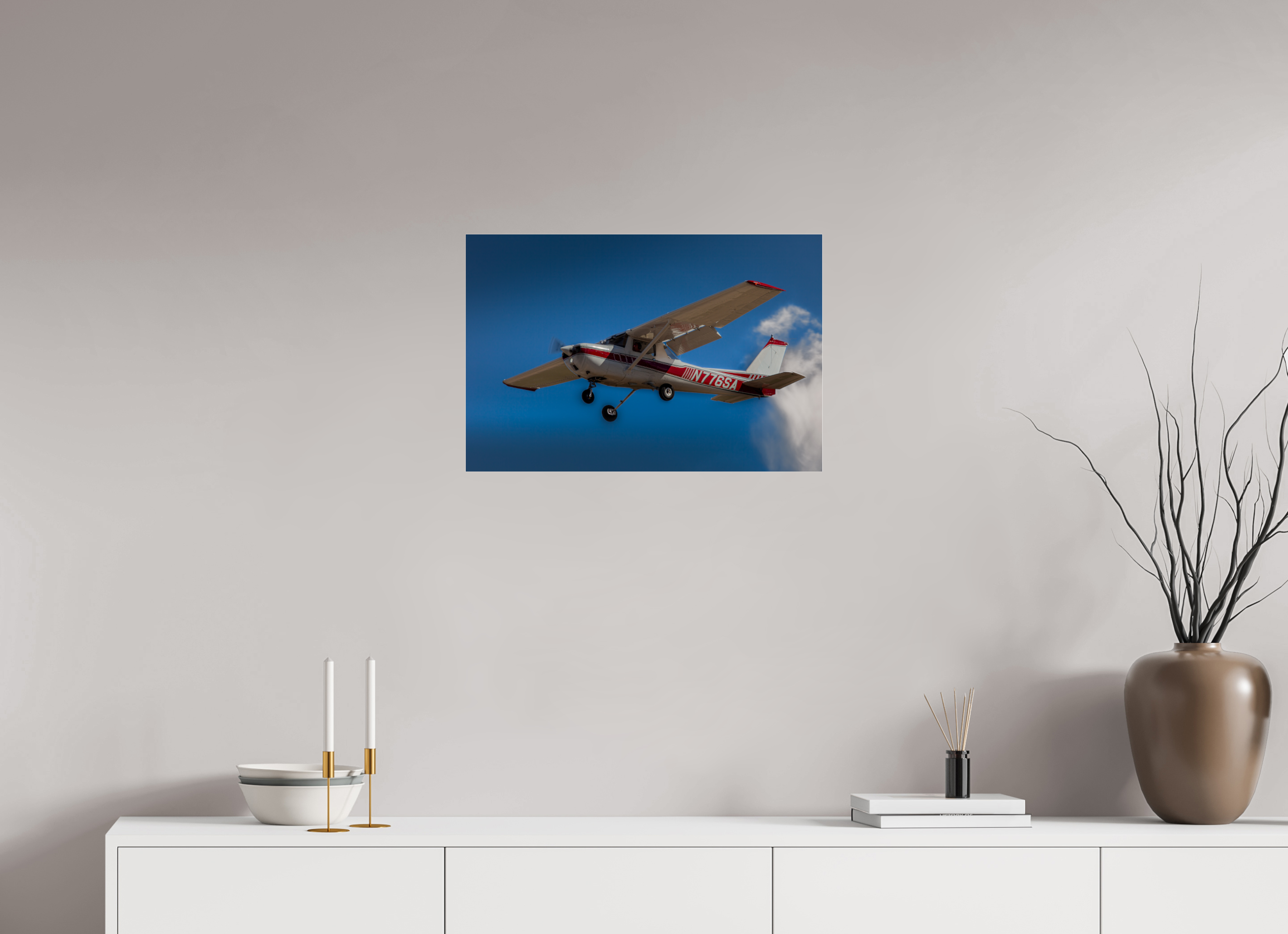 24 x 16″, Photo Print Under Acrylic Glass Cessna 150
