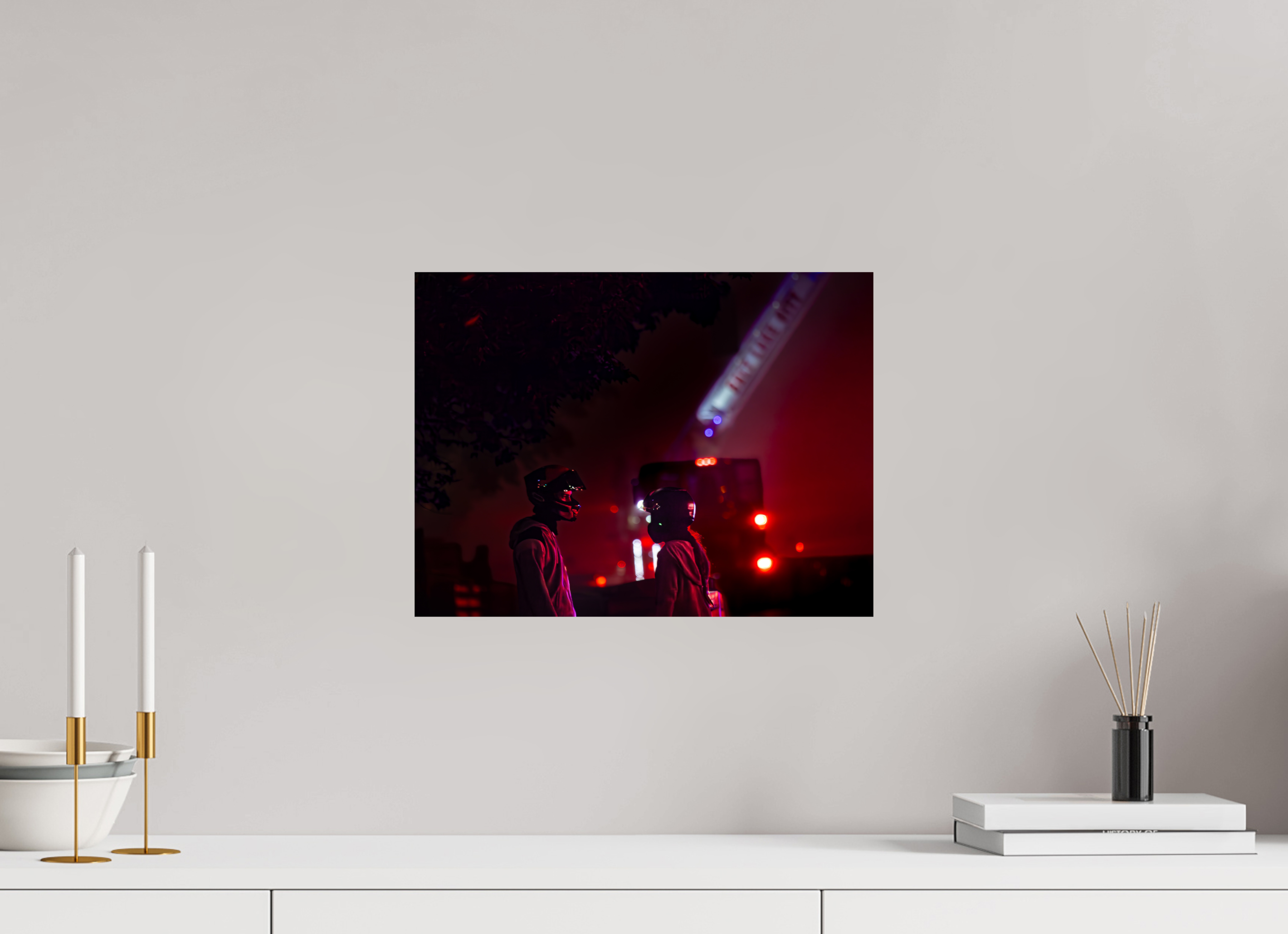 16 x 12″, Photo Print On Fuji Crystal DP II London Bell Fire Cyclist Bystanders