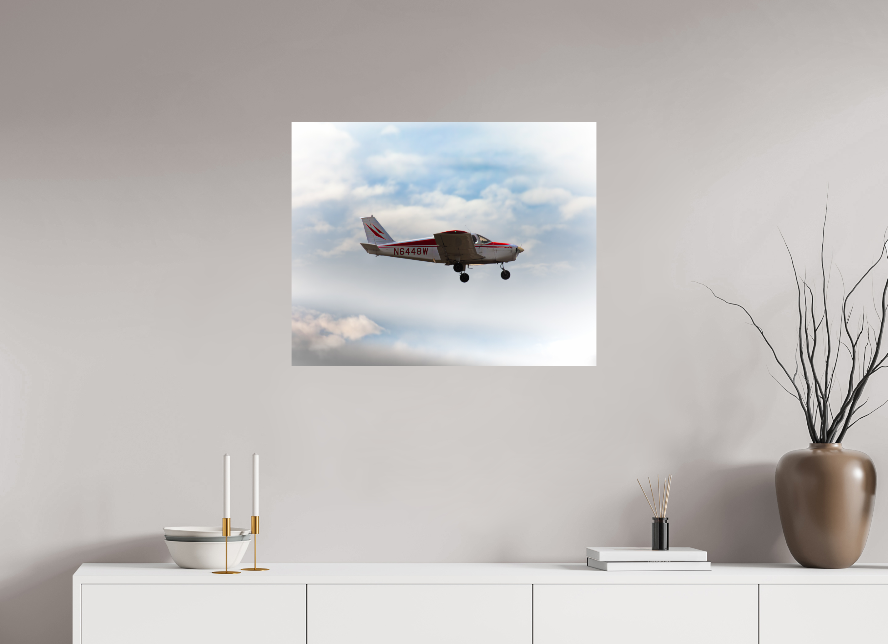 30 x 24″, Photo Print On Fuji Crystal DP II Piper Cherokee 140 N6448W South Valley Regional Airport