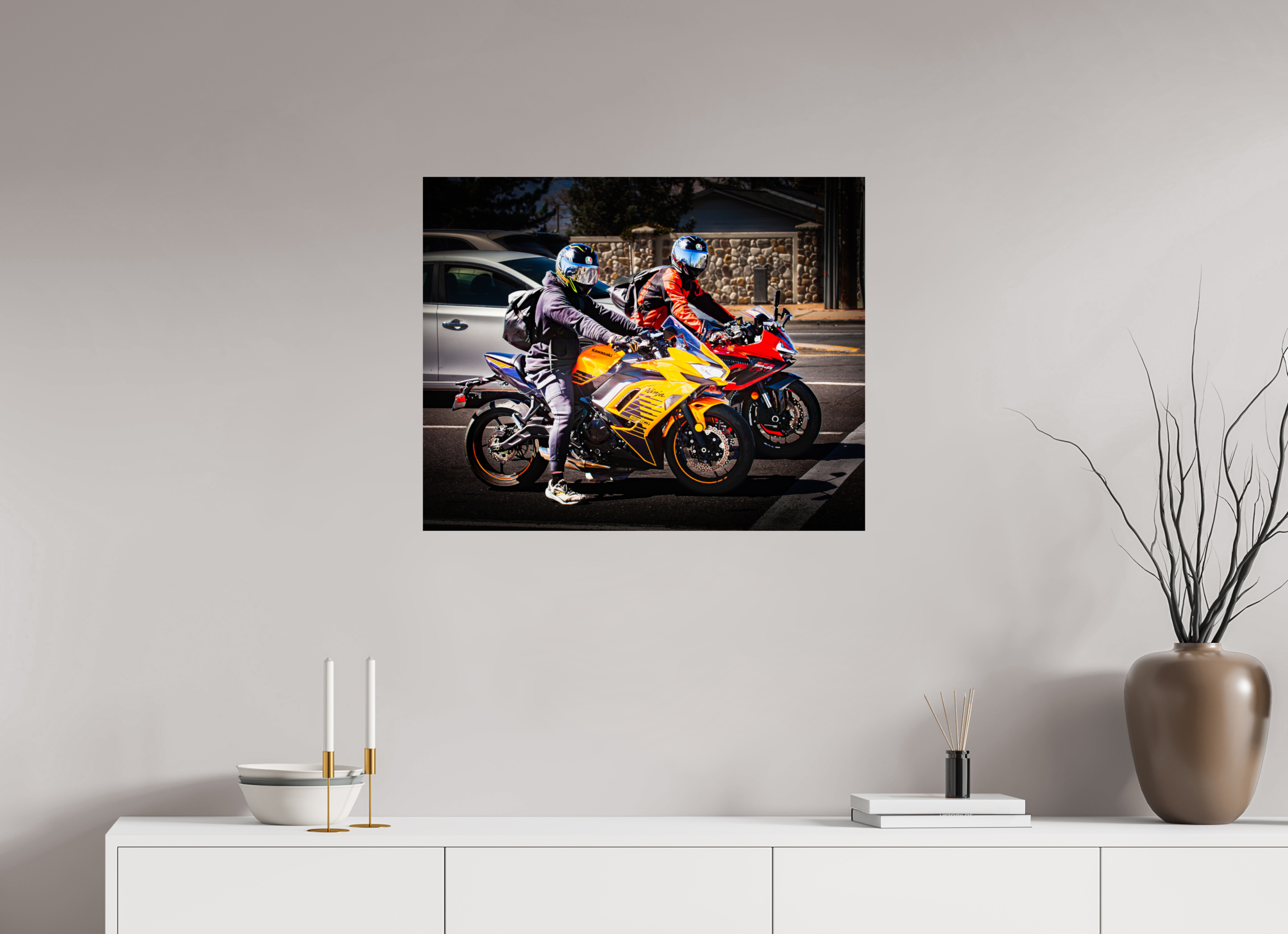 30 x 24″, Photo Print On Fuji Crystal DP II Kawasaki Ninja and Sportbike Riders Salt Lake City
