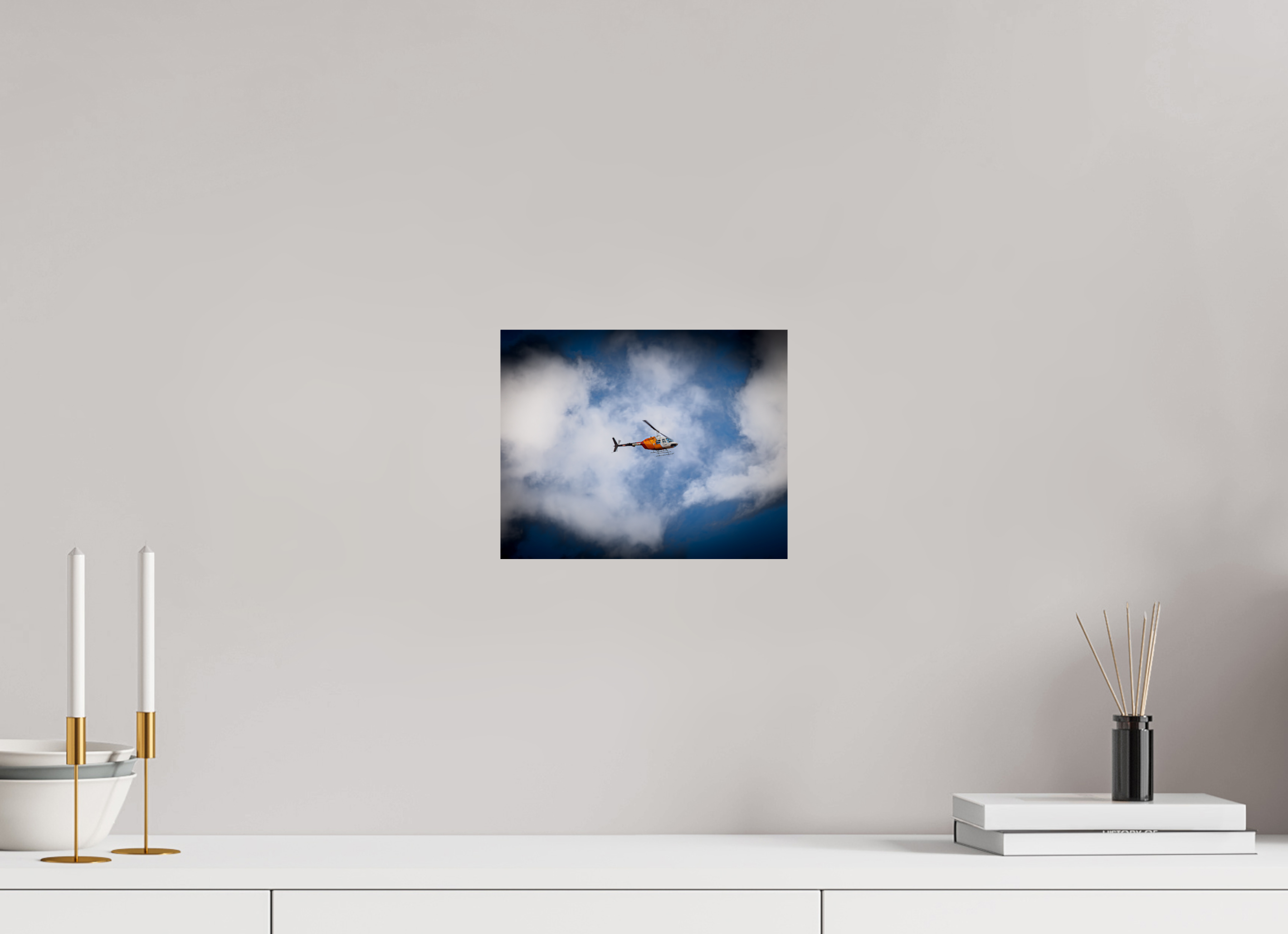 10 x 8″, Photo Print On Fuji Crystal DP II Bell 407 Helicopter N711ZW in Flight Salt Lake City