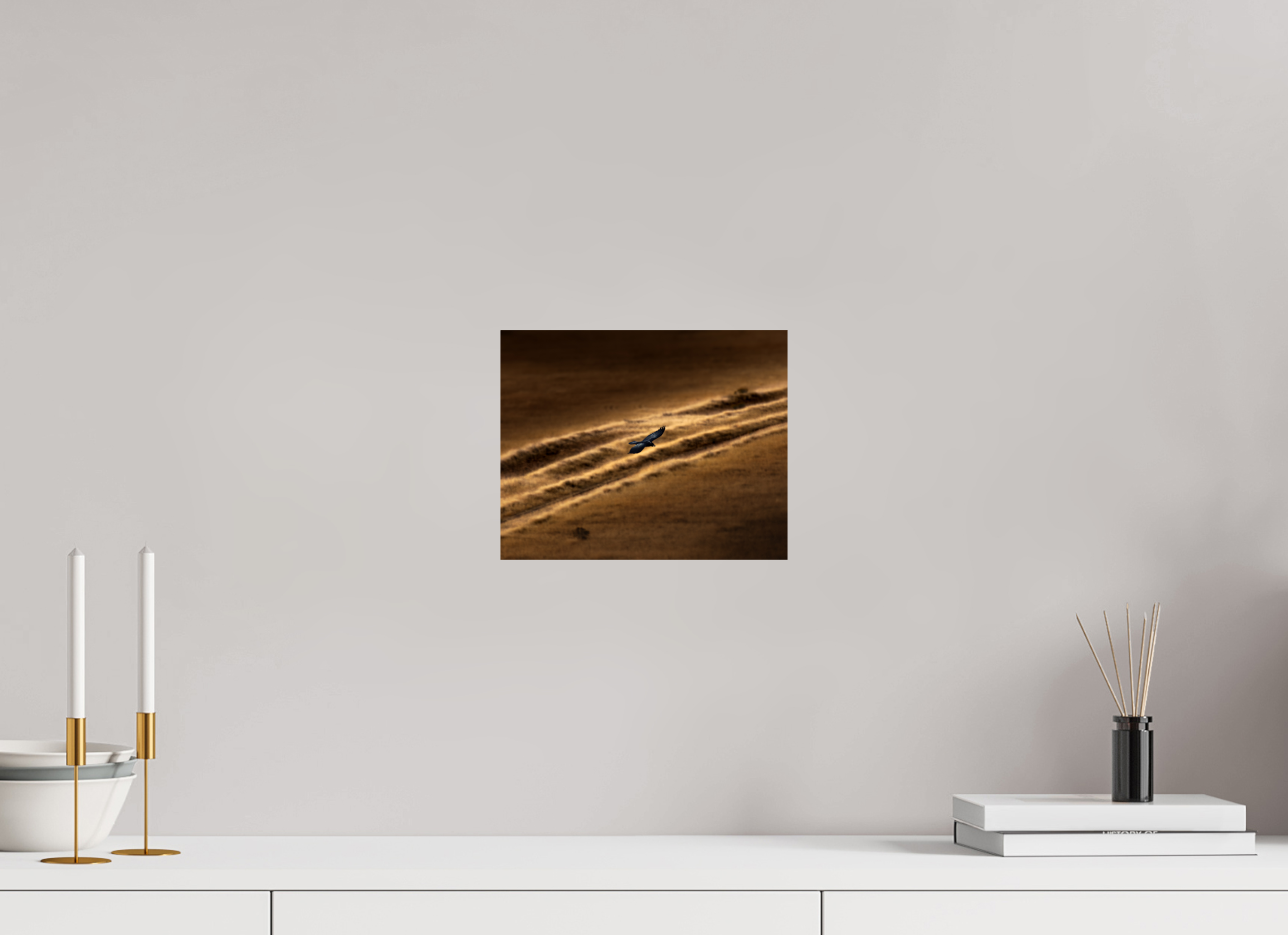 10 x 8″, Photo Print On Fuji Crystal DP II Common Raven Soaring Golden Hour Salt Lake City