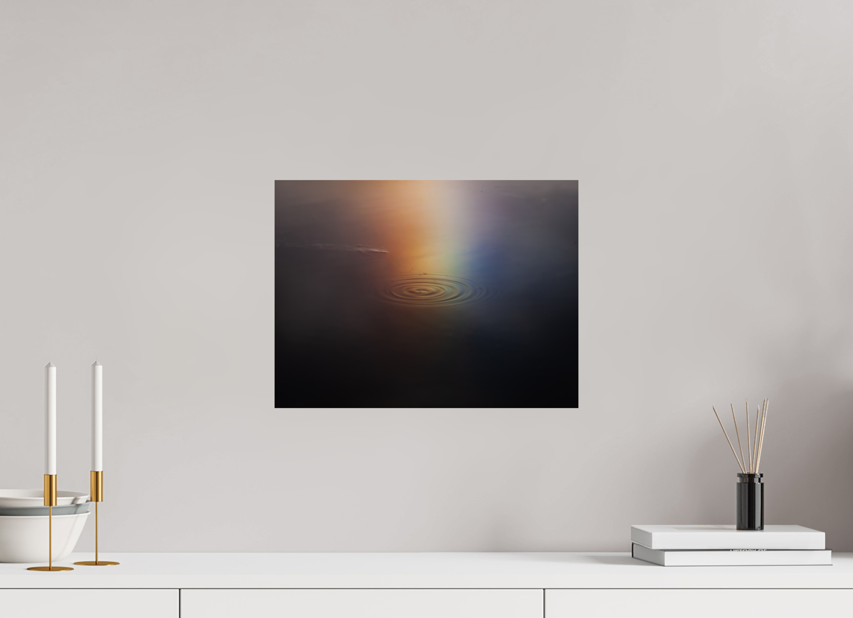 16 x 12″, Photo Print On Fuji Crystal DP II Rainbow Drop Reflection