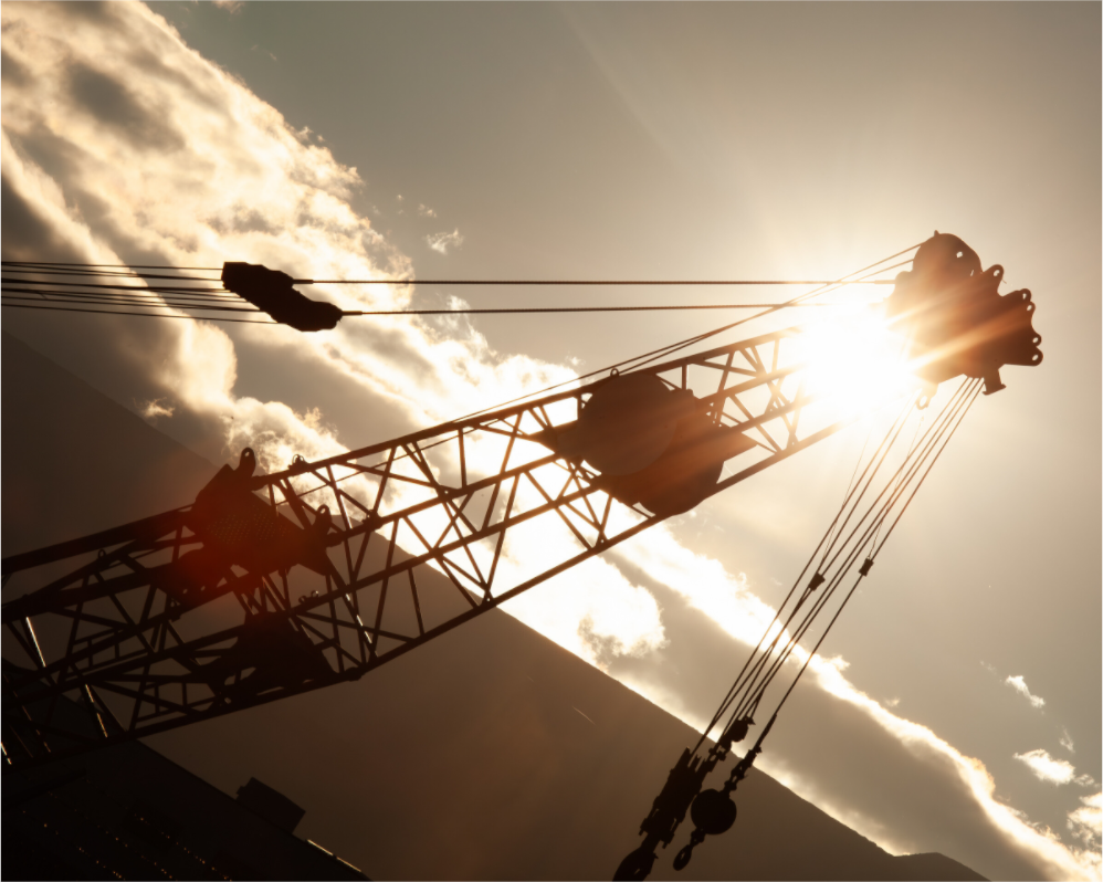 Main image Industrial Crane Silhouette Golden Hour Salt Lake City