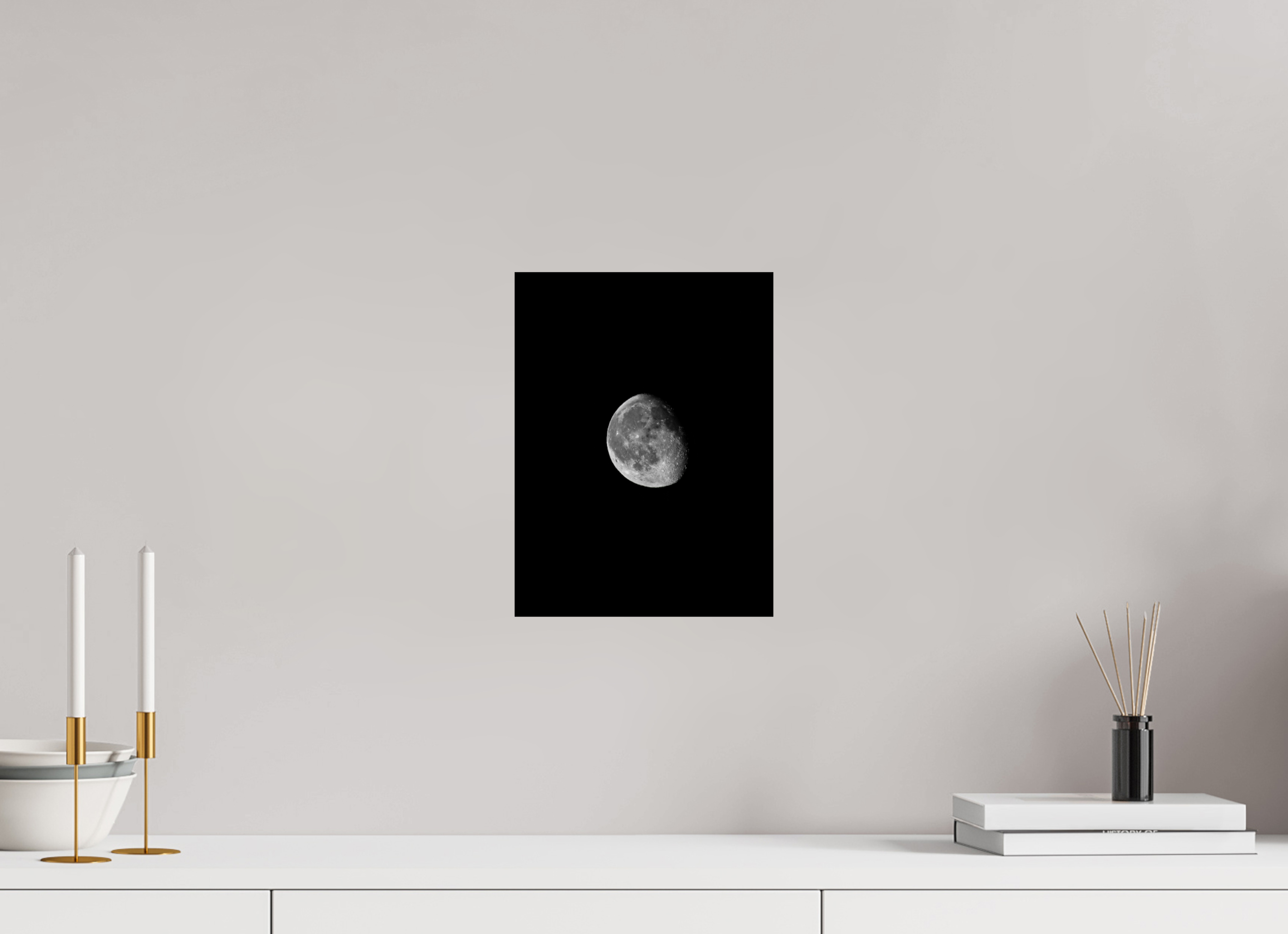 9 x 12″, Photo Print On Fuji Crystal DP II Gibbous Moon